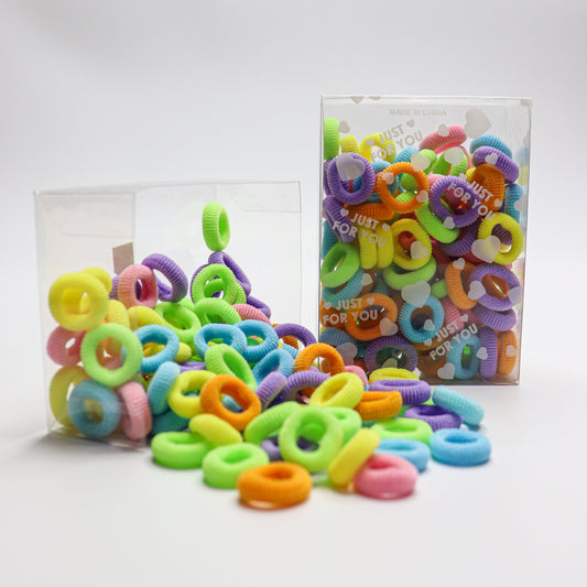 Elastic Hair Ties Mini Hair Bands -100 Pieces